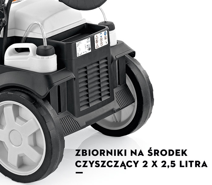 Zbiorniki na środek czyszczący w myjce STIHL RE 462 plus